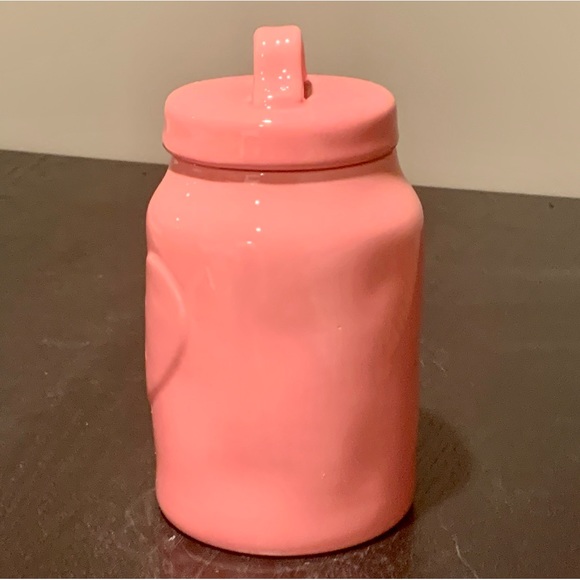 Rae Dunn LOVE Embossed Heart Pink Valentine’s Day Canister - Picture 4 of 10
